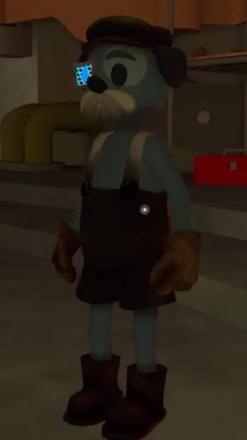 ai character: Patchworx  background