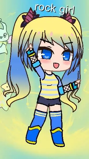 ai character: 🩵rock girl 💛 background