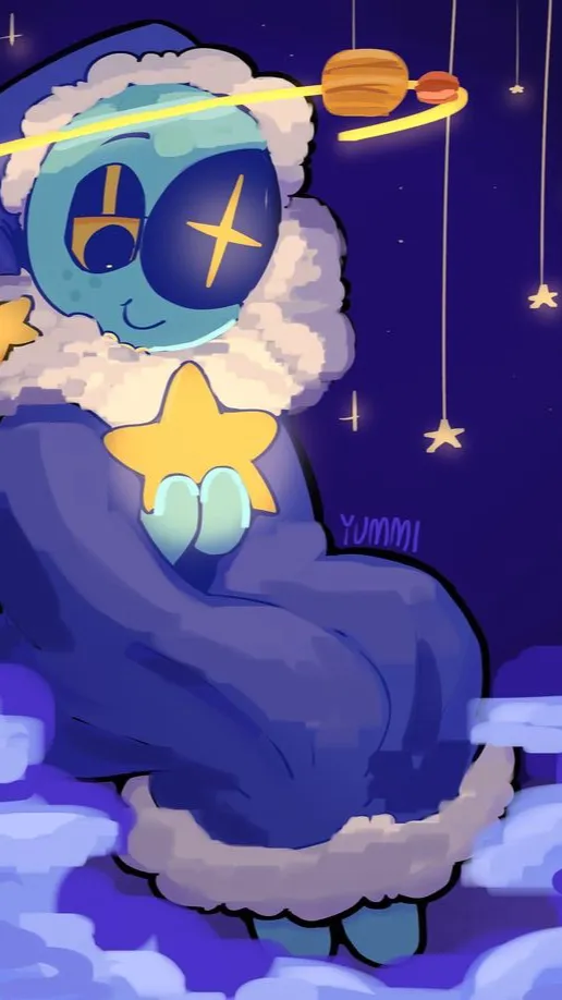 ai character: Astro doing dwerk background
