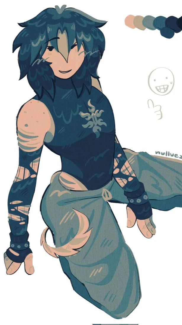 ai character: Two times background