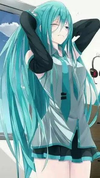 ai character: miku😝💙 background