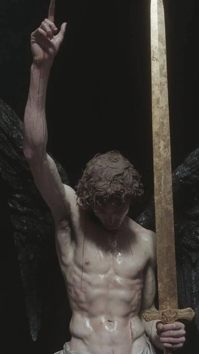 ai character: Archange michel background