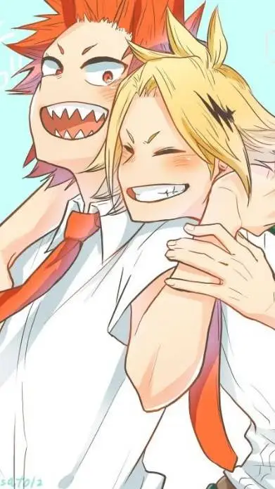 ai character:  Kiri x Denki background