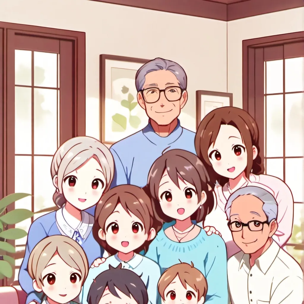 chat with ai character: big family