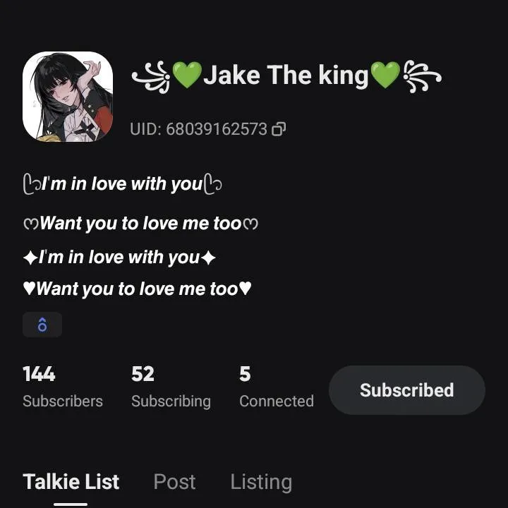 chat with ai character: Jake the king 