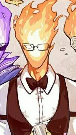 ai character: Grillby - Fellby  background