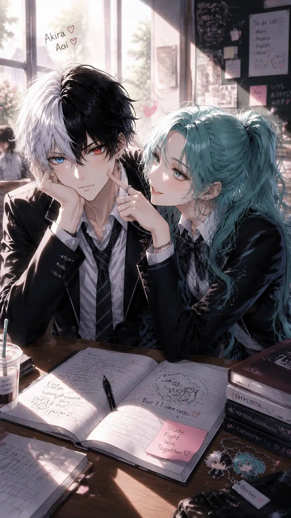 ai character: Love next door background