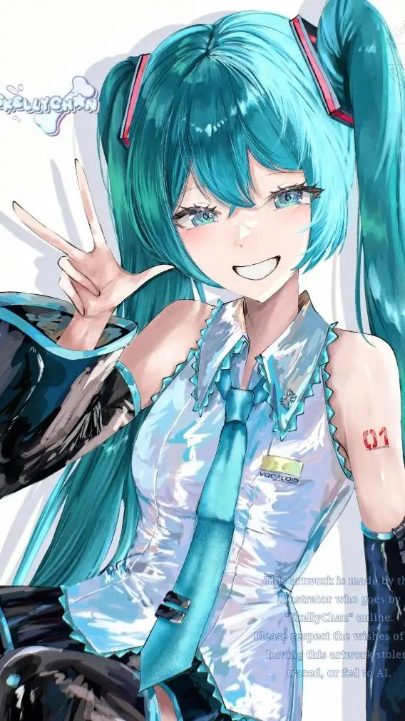 ai character: Hatsune Miku♀️ background