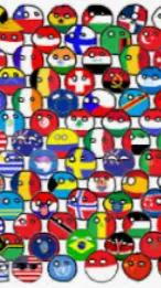 ai character: Country balls background