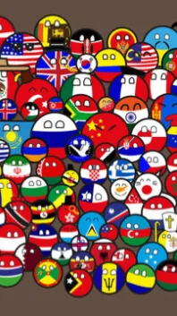 ai character: Country balls background