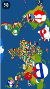 ai character: Country balls background