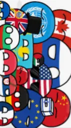 ai character: Country balls background