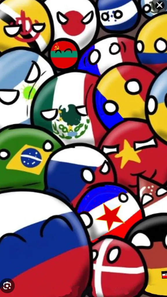 ai character: Country balls background