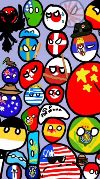 ai character: Countryballs background