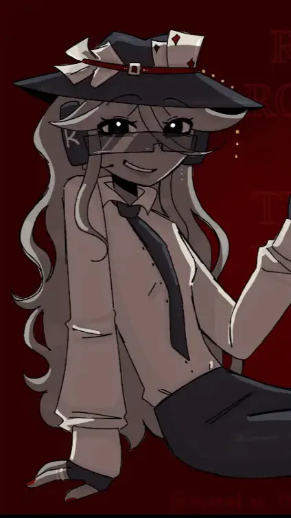 ai character: DOUBLEFEDORA background