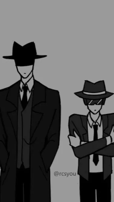 ai character: DOUBLE FEDORA!!  background