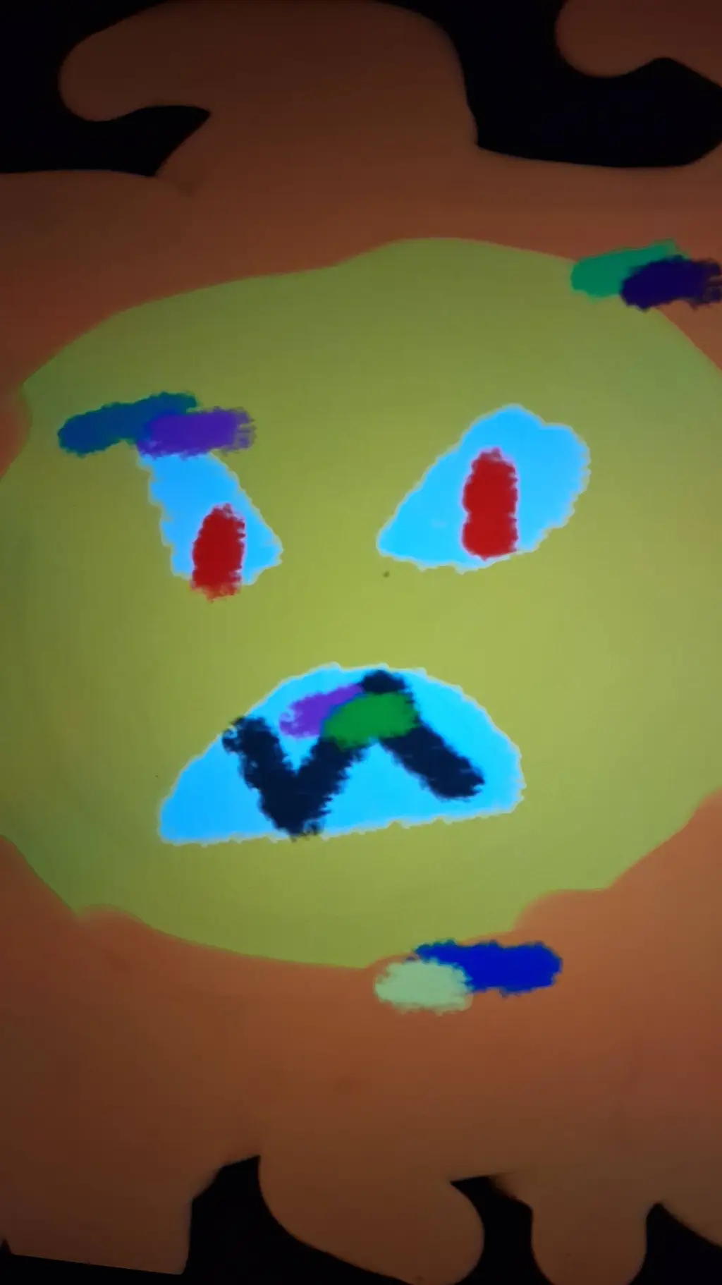 ai character: abstracted sun background