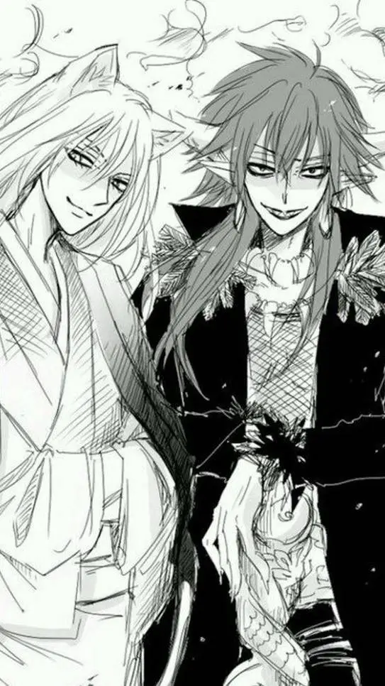 ai character: tomoe y Akuraou background