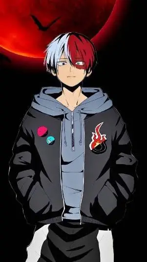 ai character: Shoto🧊🔥❤️🩵 background