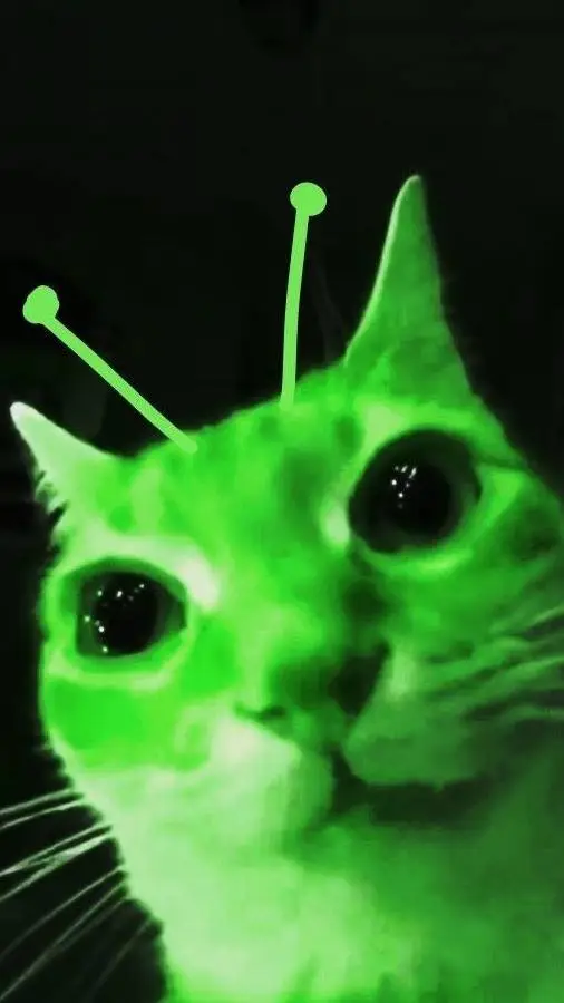 ai character: alien cat background