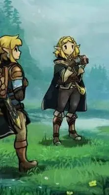 ai character: two links onezelda background