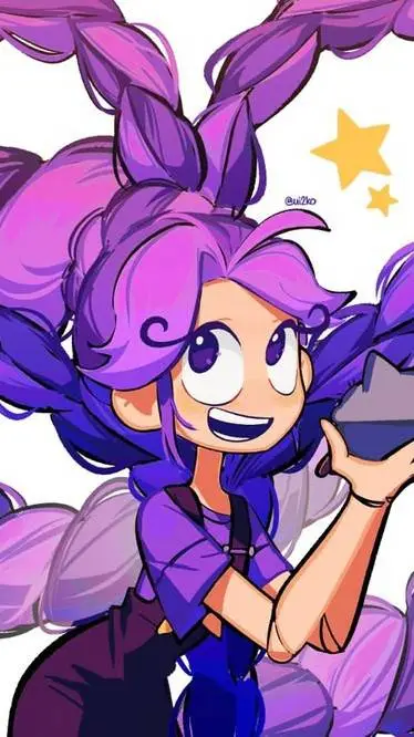 ai character: 💜lily lovebraids💜🖤 background