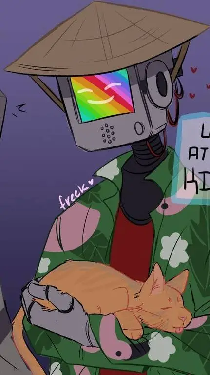 ai character: Momo :c background