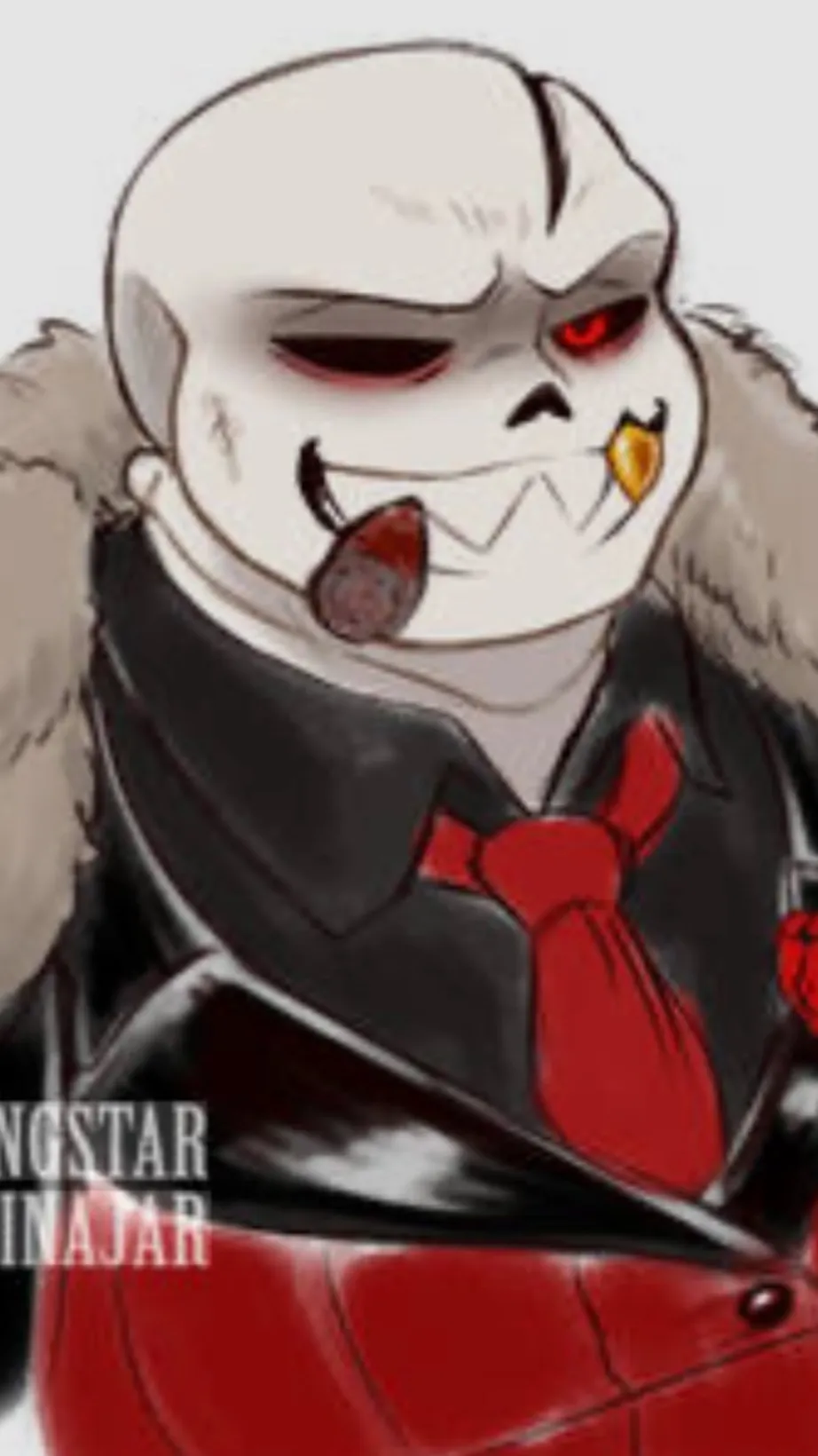 ai character: SANS FELL  background