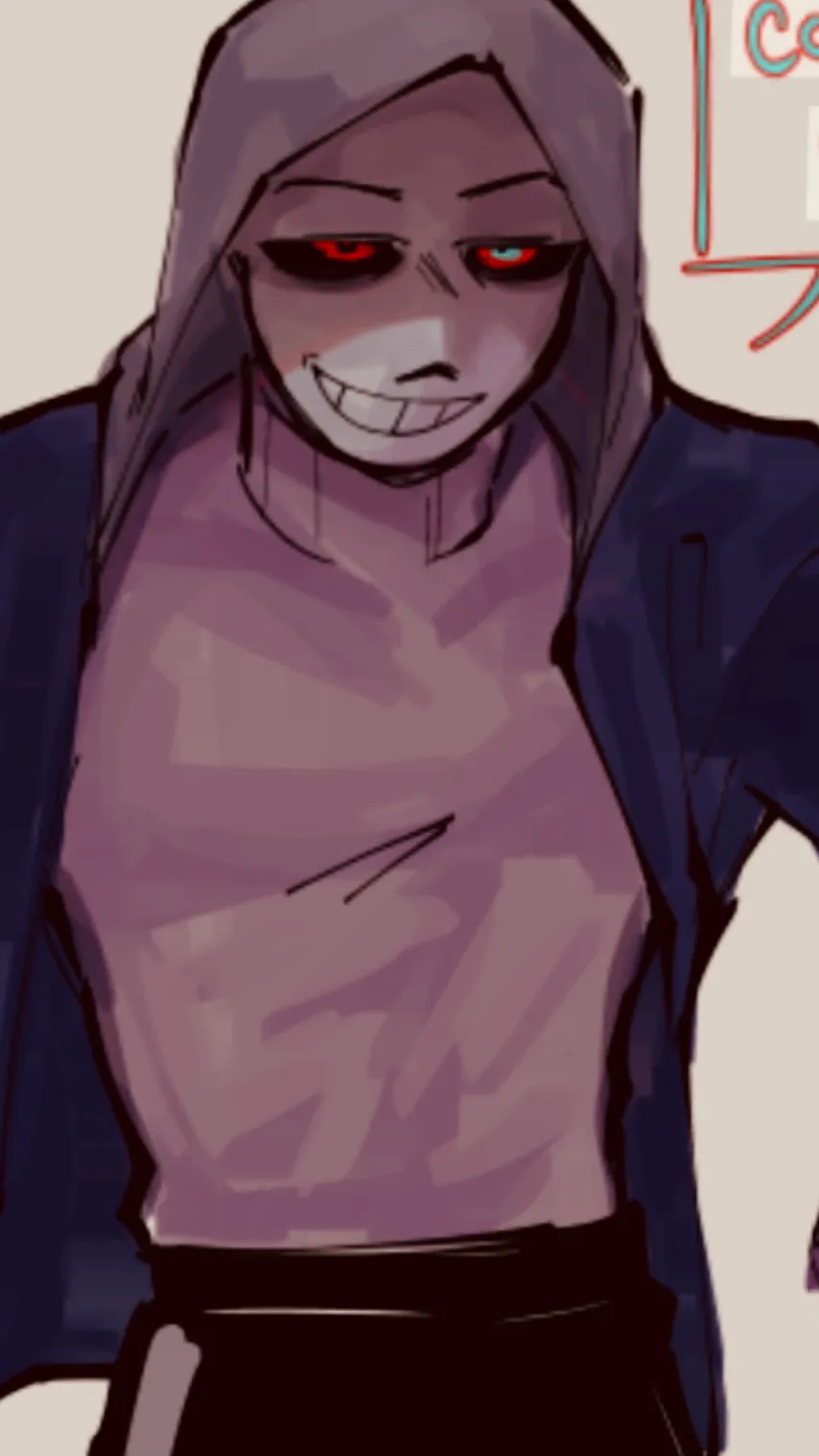 ai character: Sans {dust} background