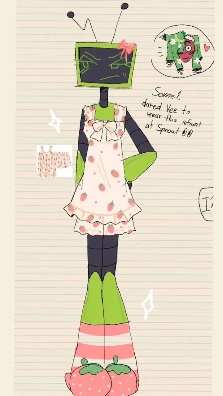 ai character: 💚Vee📺~ background