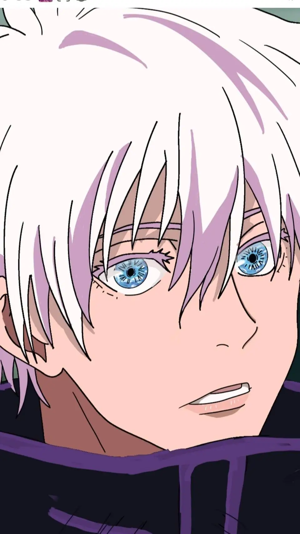 ai character: gojo vs curse girl background
