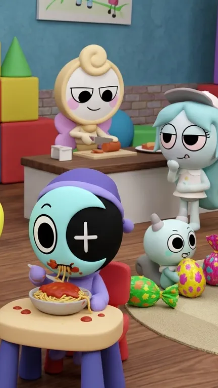 ai character: Dandy’s world  background