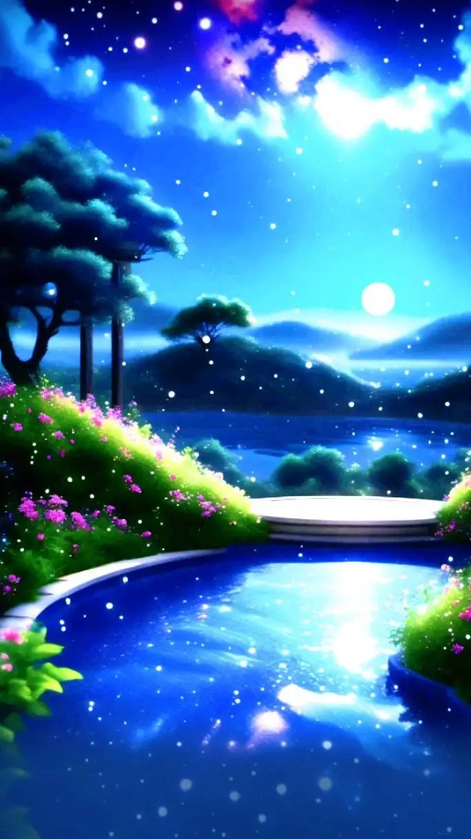 ai character: MHA stargazing background