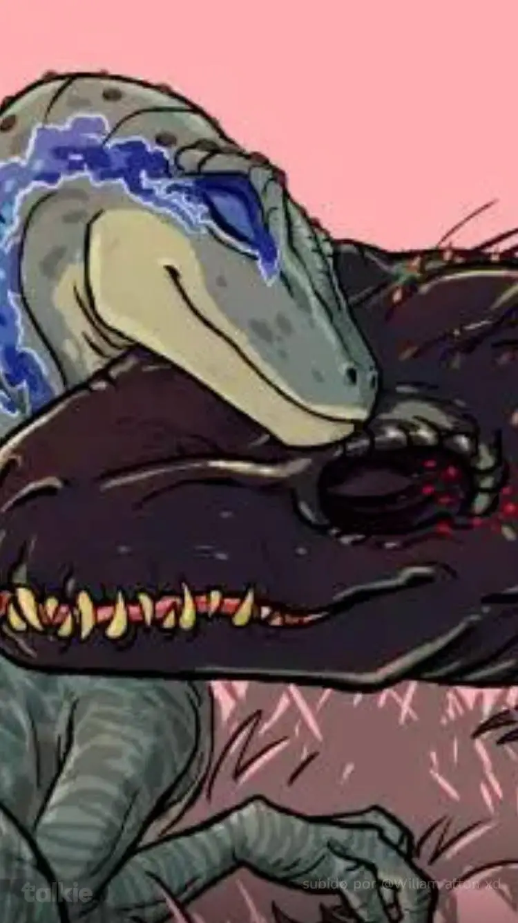 ai character: blue x indoraptor  background