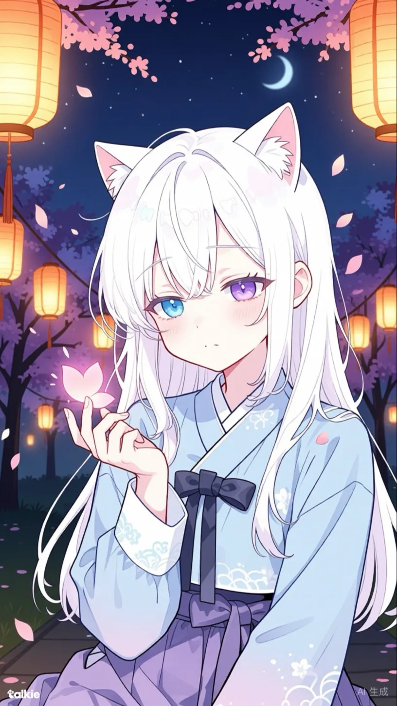 ai character: Neon background