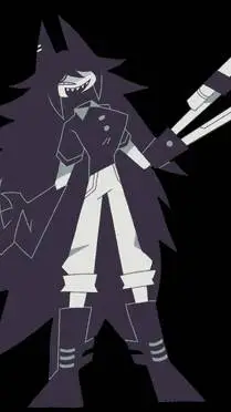 ai character: miss circle background