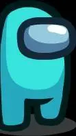 ai character: cyan background