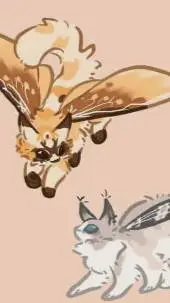 ai character: moth kittys  background