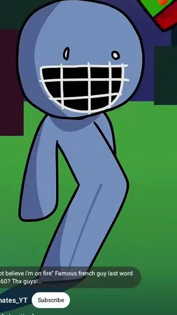 ai character: black teeth background