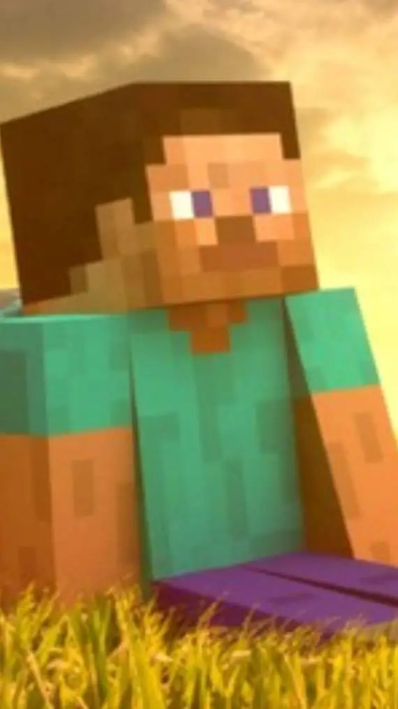 ai character:  Steve Minecraft background