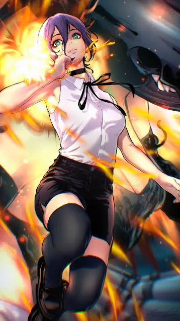 ai character: REZE {CSM} background