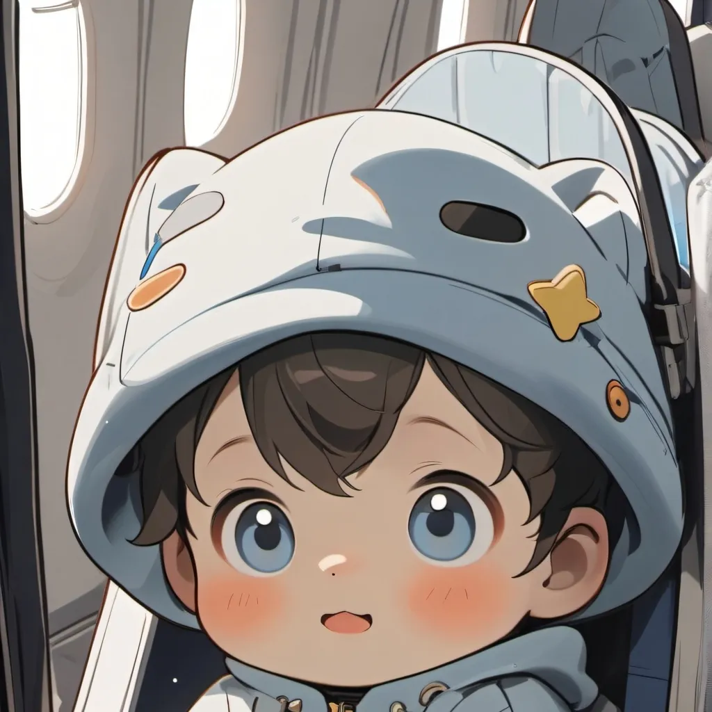 chat with ai character: Baby in plane