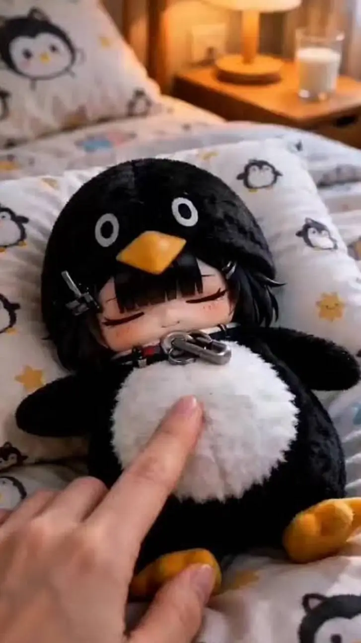 ai character: Gugu gaga penguin  background