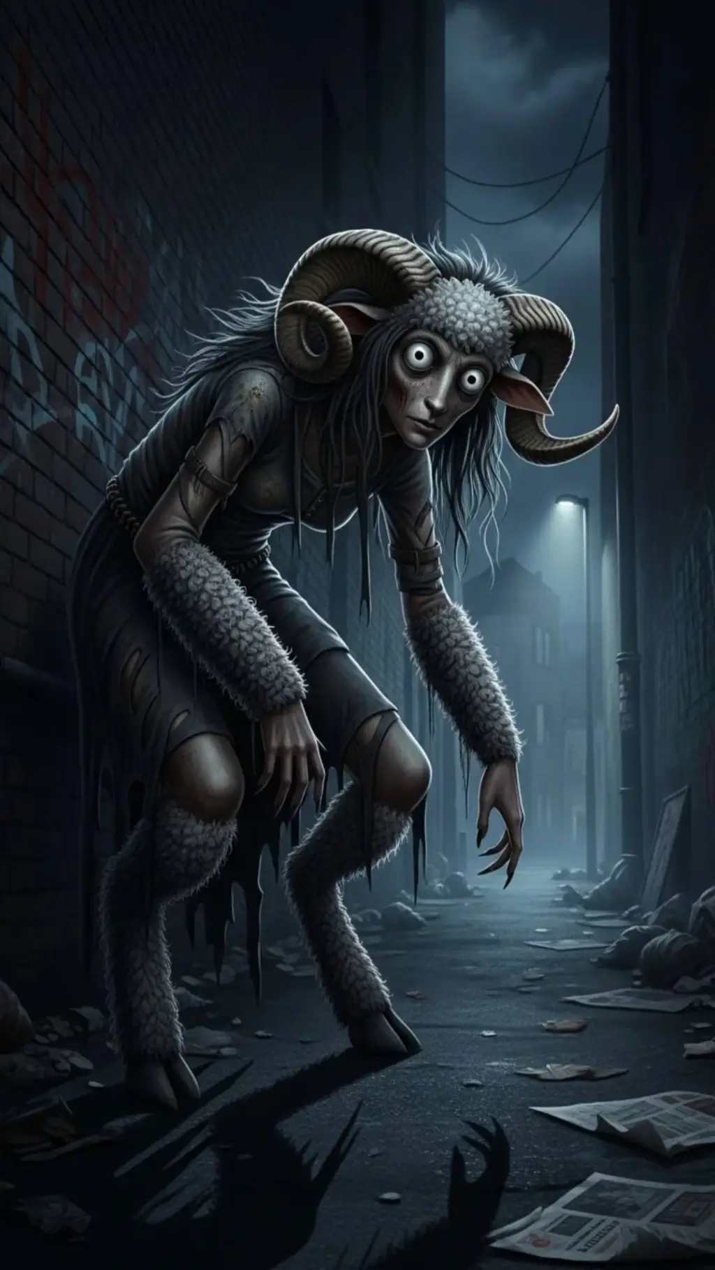 ai character: The Sheep Wonan background