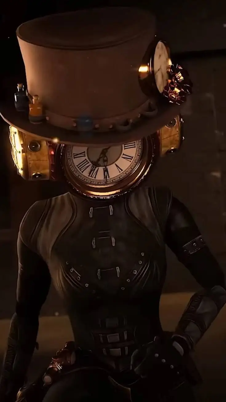ai character: clockwoman  background