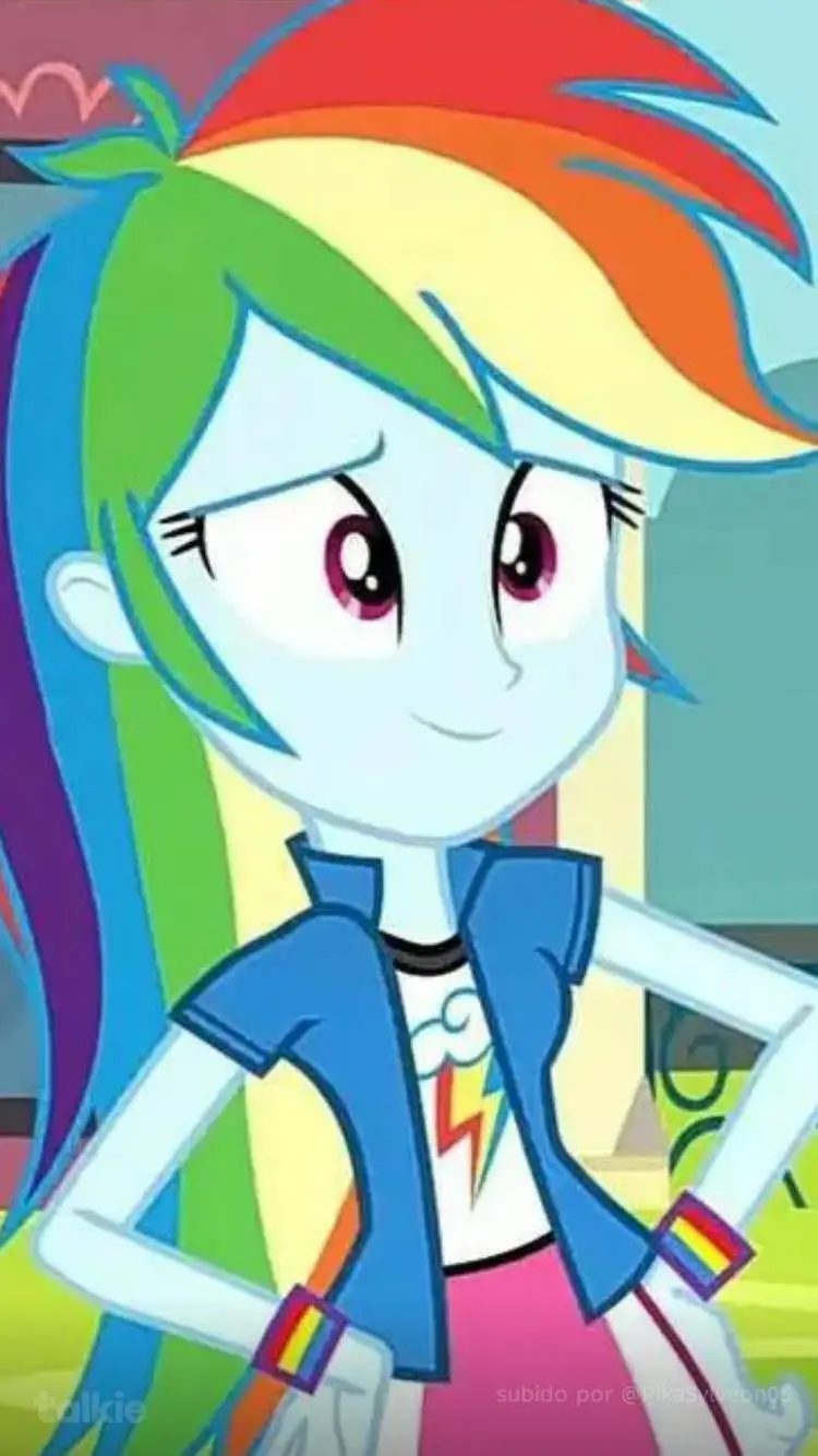 ai character: Rainbow Dash eg background