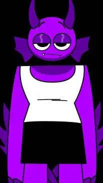 ai character: DURPLE HUMAN background