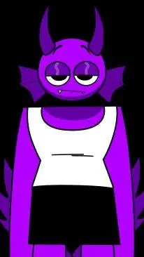 ai character: DURPLE background