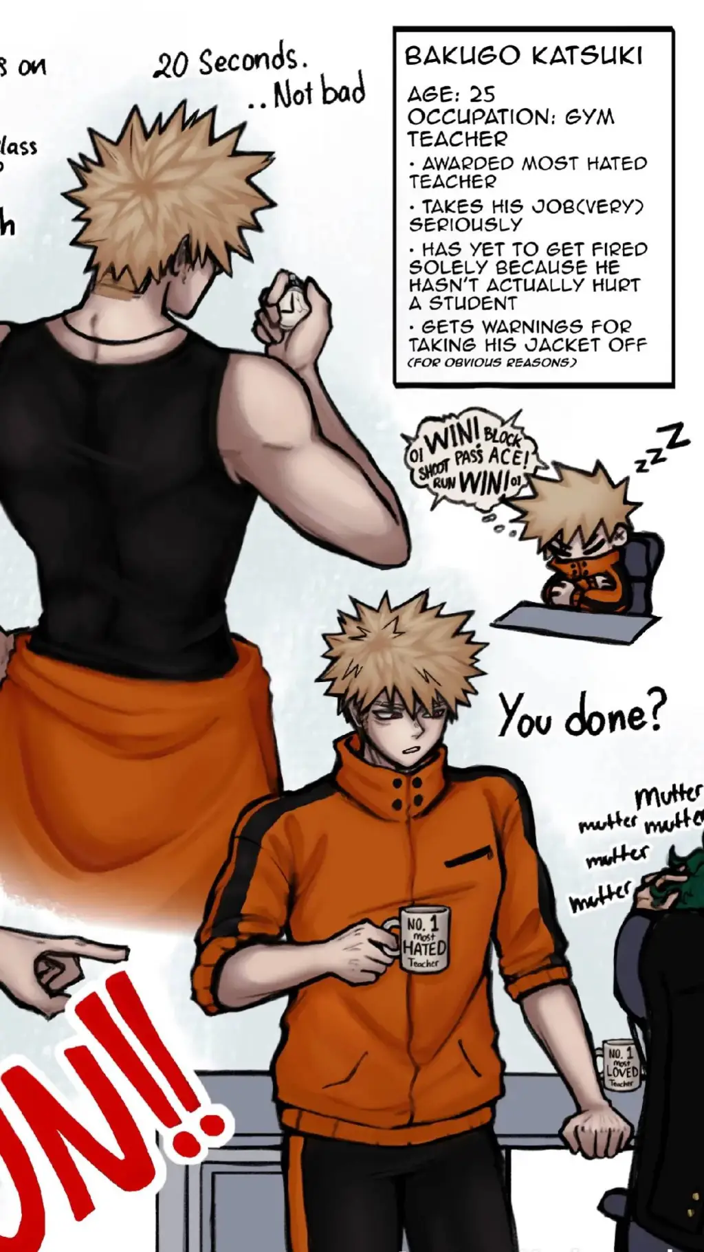 ai character: Kat~gym teacher background