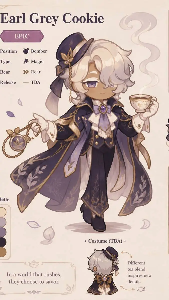 ai character: earl grey cookie  background